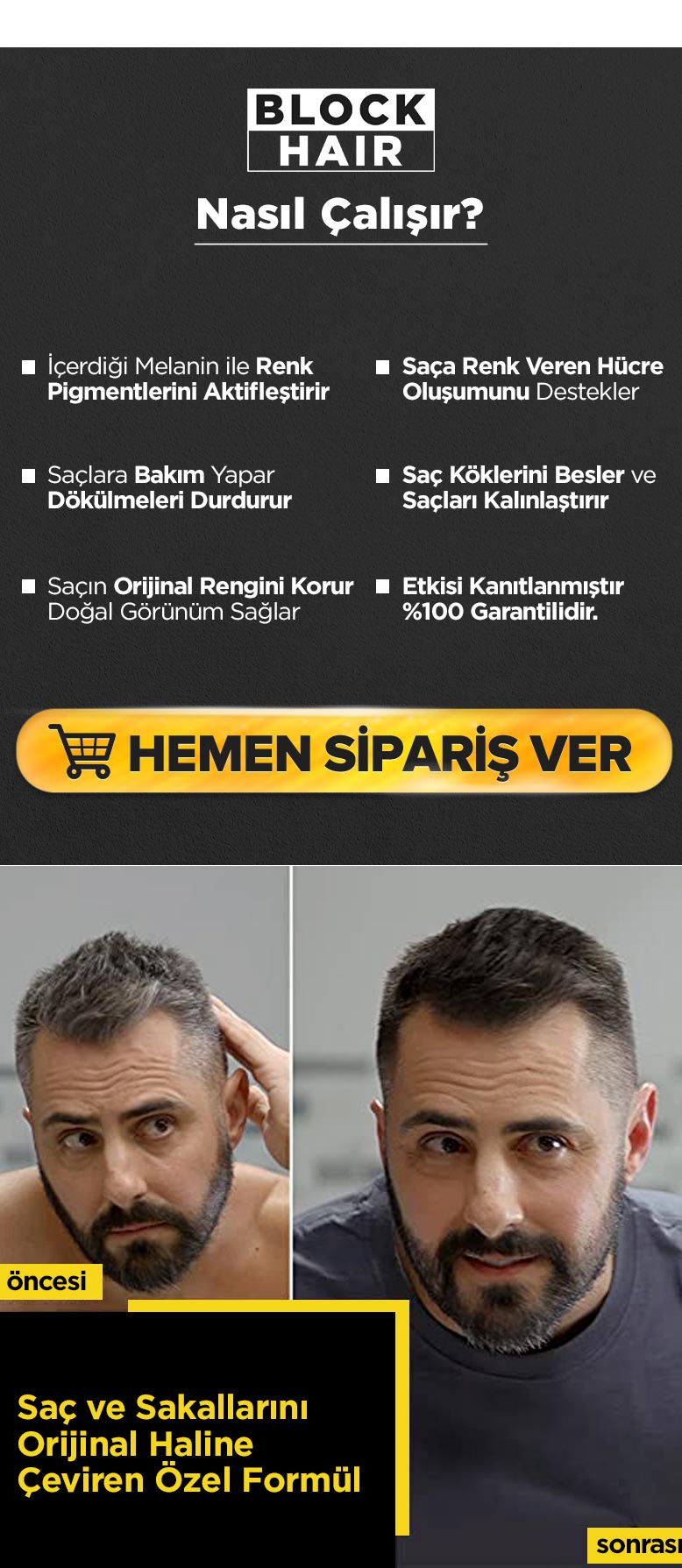 Block Hair saç ve sakal bakım ürünü